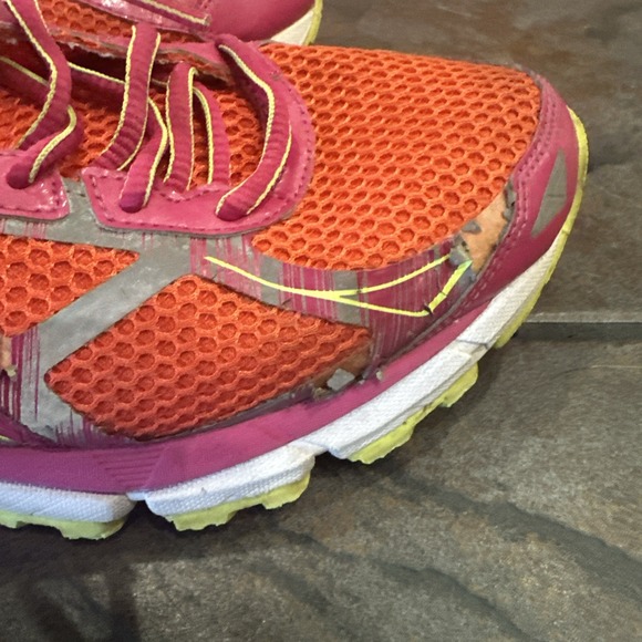 Asics Womens GT 2000 Orange Running Shoes Sneakers Size 9.5 - Picture 3 of 16